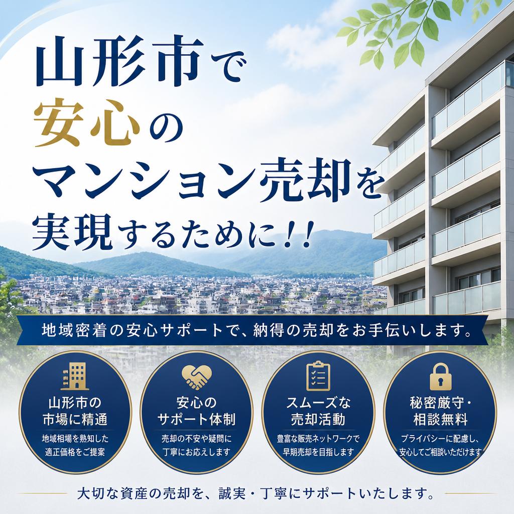 山形市で安心のマンション売却を実現するために！！