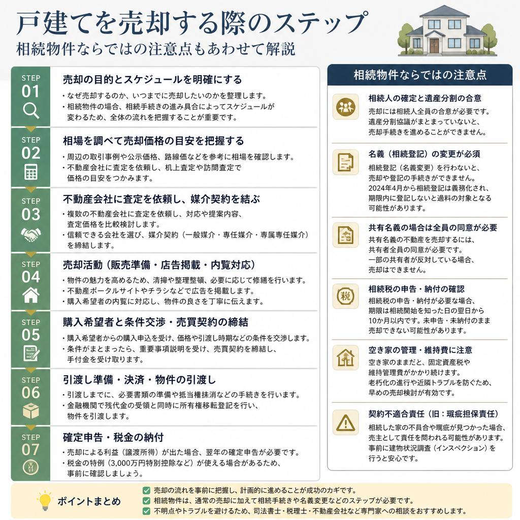 戸建て売却の具体的な流れ