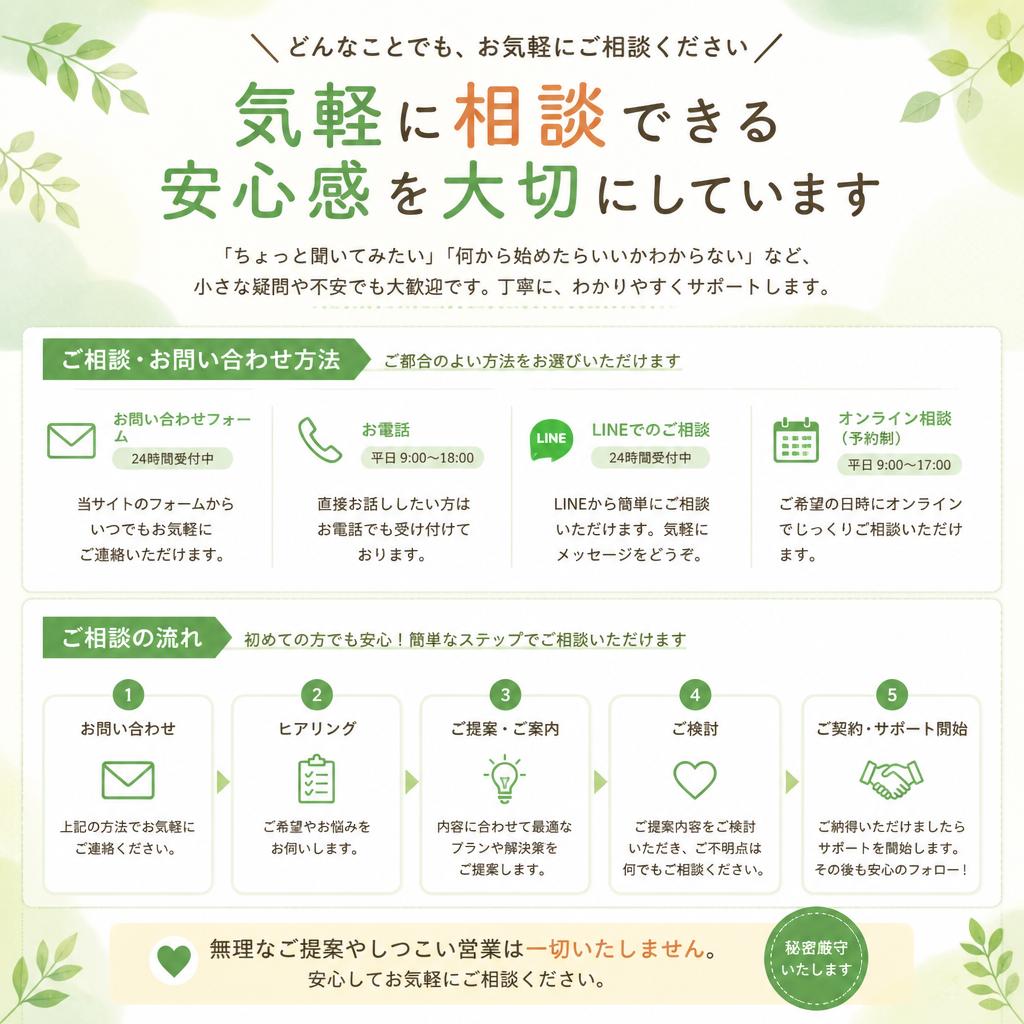 まずは無料相談を！