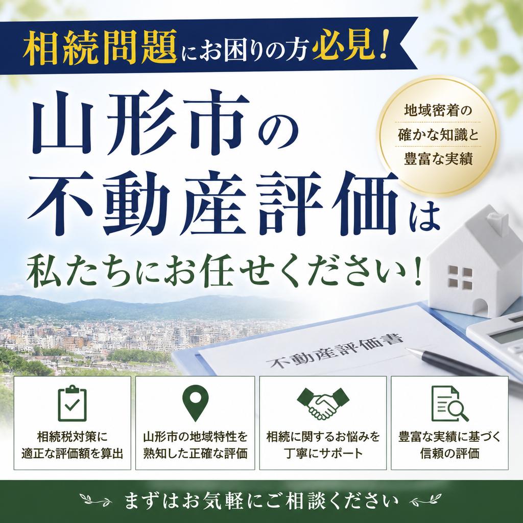 相続問題にお困りの方必見！山形市の不動産評価は私たちにお任せください！
