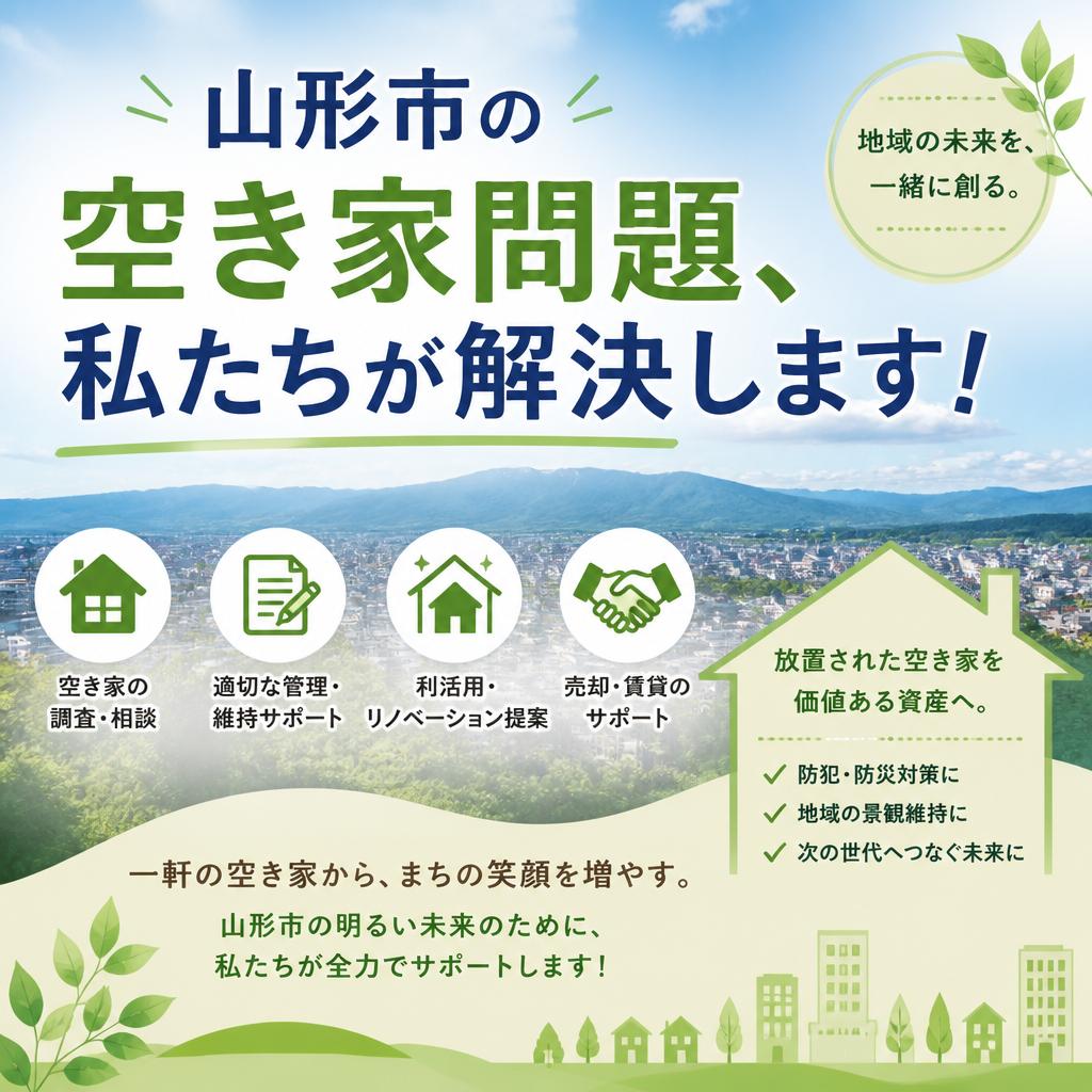 山形市の空き家問題、私たちが解決します！