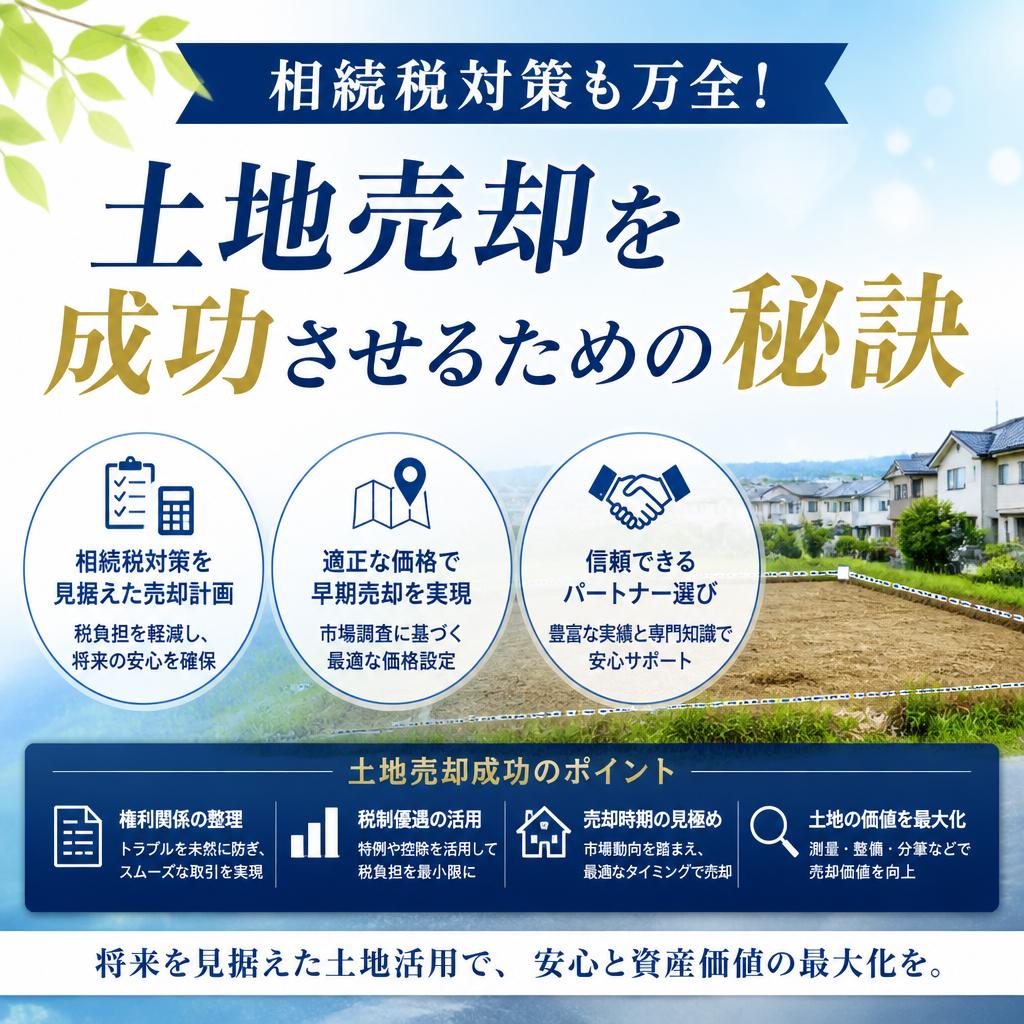 相続税対策も万全！土地売却を成功させるための秘訣