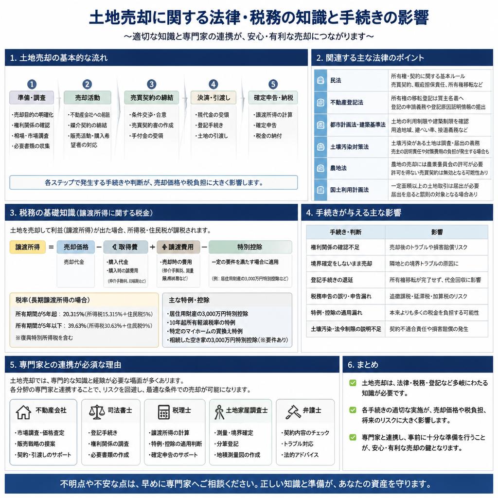 土地売却における法律と税金のポイント