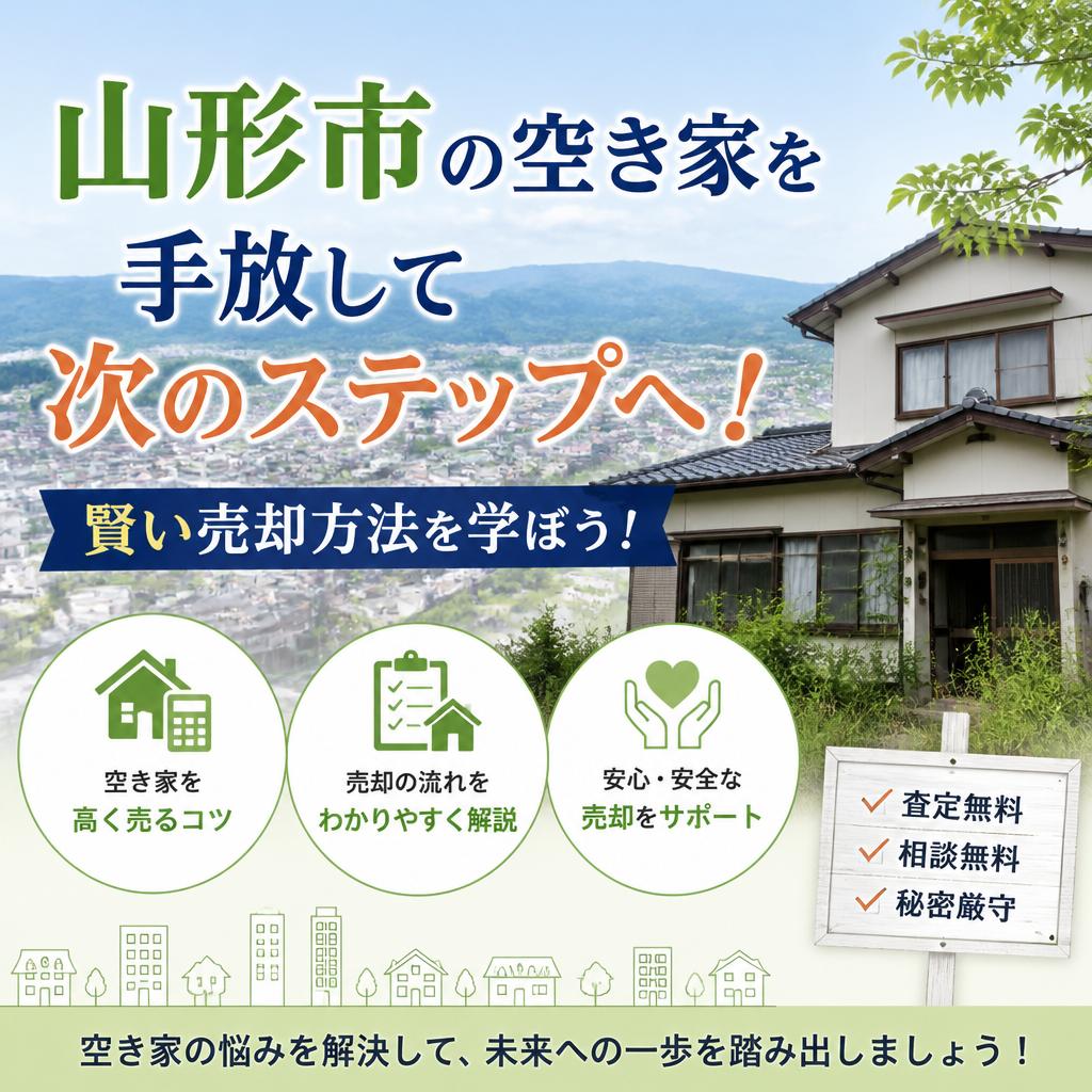 山形市の空き家を手放して次のステップへ！賢い売却方法を学ぼう！