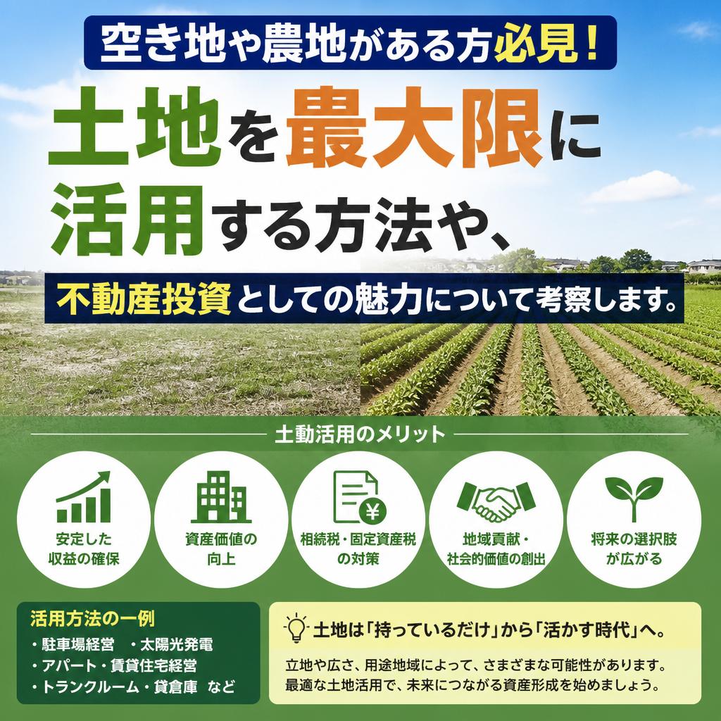 空き地や農地の活用法
