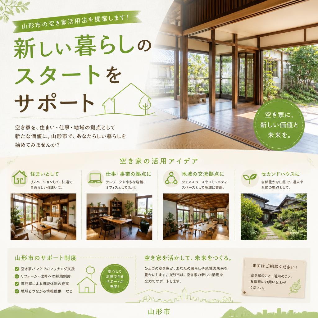 山形市の空き家活用法を提案します！新しい暮らしのスタートをサポート