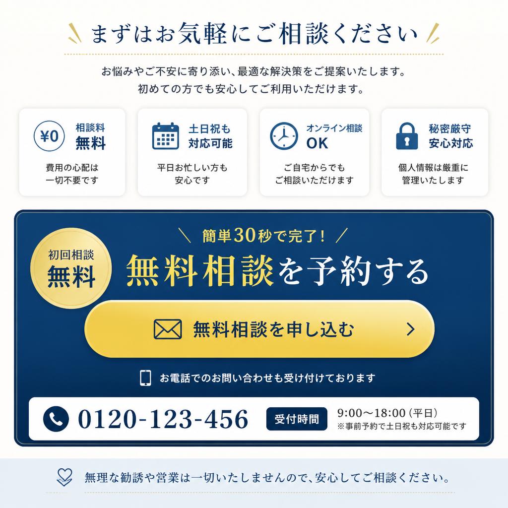 7. まずは無料相談から始めよう！