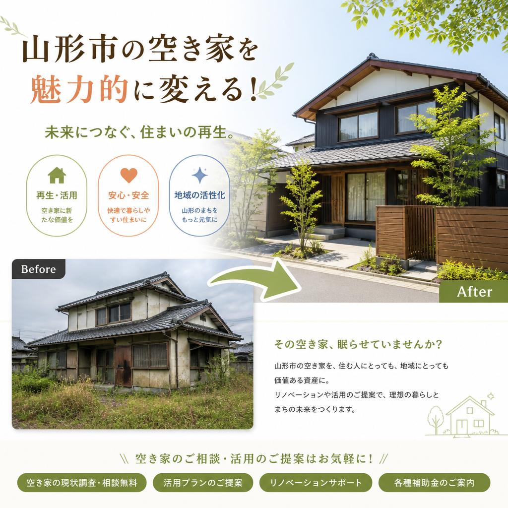 山形市の空き家を魅力的に変える！