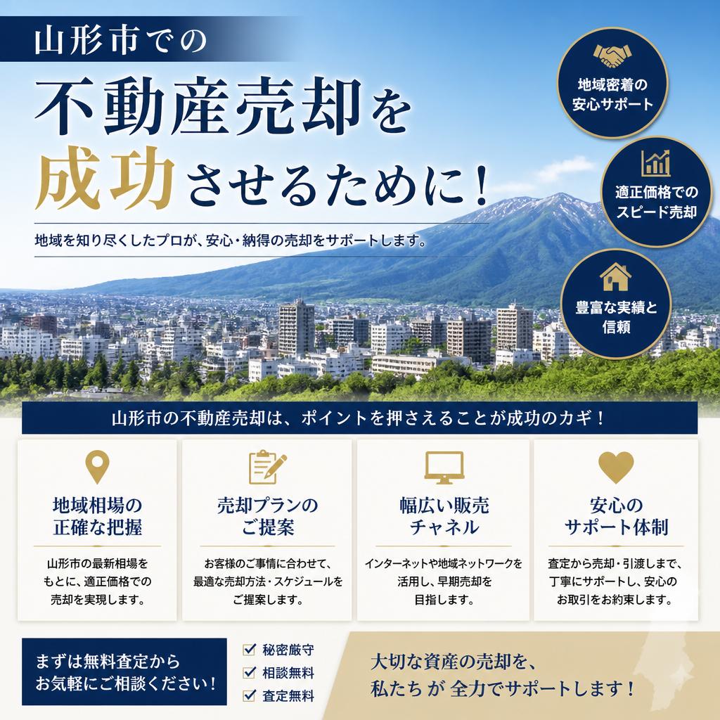 山形市での不動産売却を成功させるために！