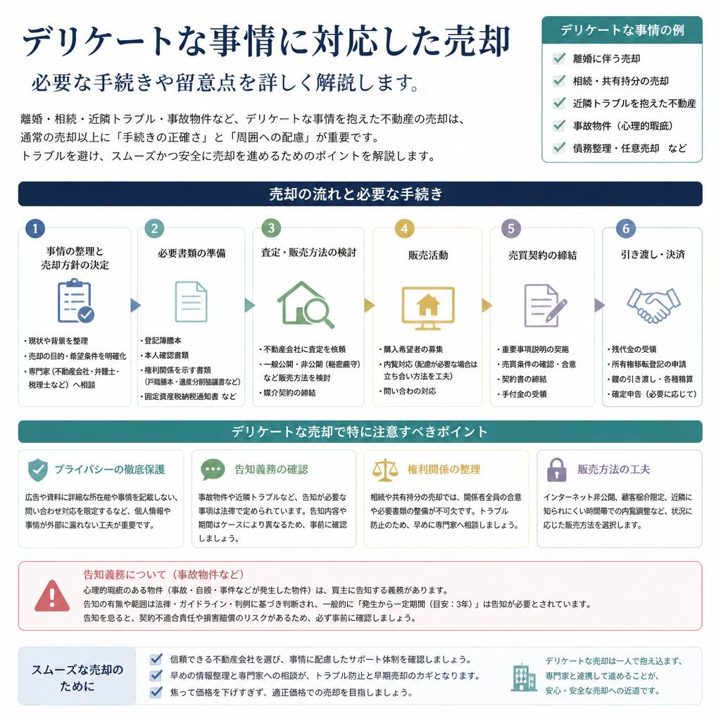 相続や離婚に伴う売却のポイント