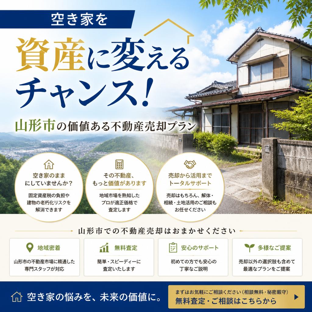 空き家を資産に変えるチャンス！山形市の価値ある不動産売却プラン