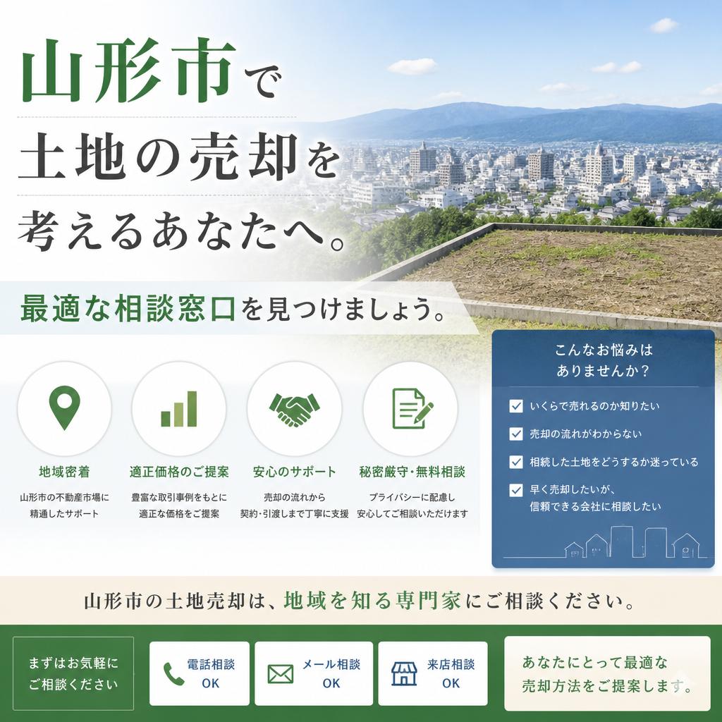山形市で土地の売却を考えるあなたへ。最適な相談窓口を見つけましょう。