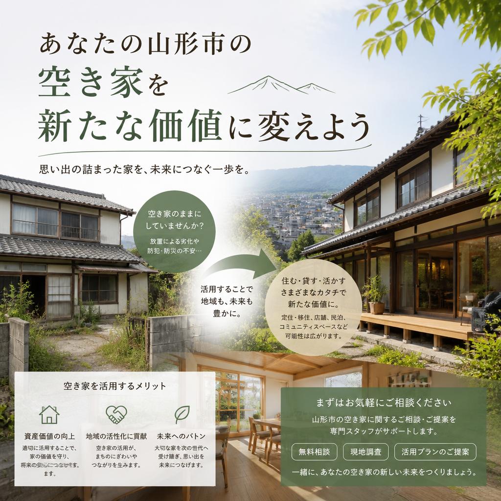 あなたの山形市の空き家を新たな価値に変えよう
