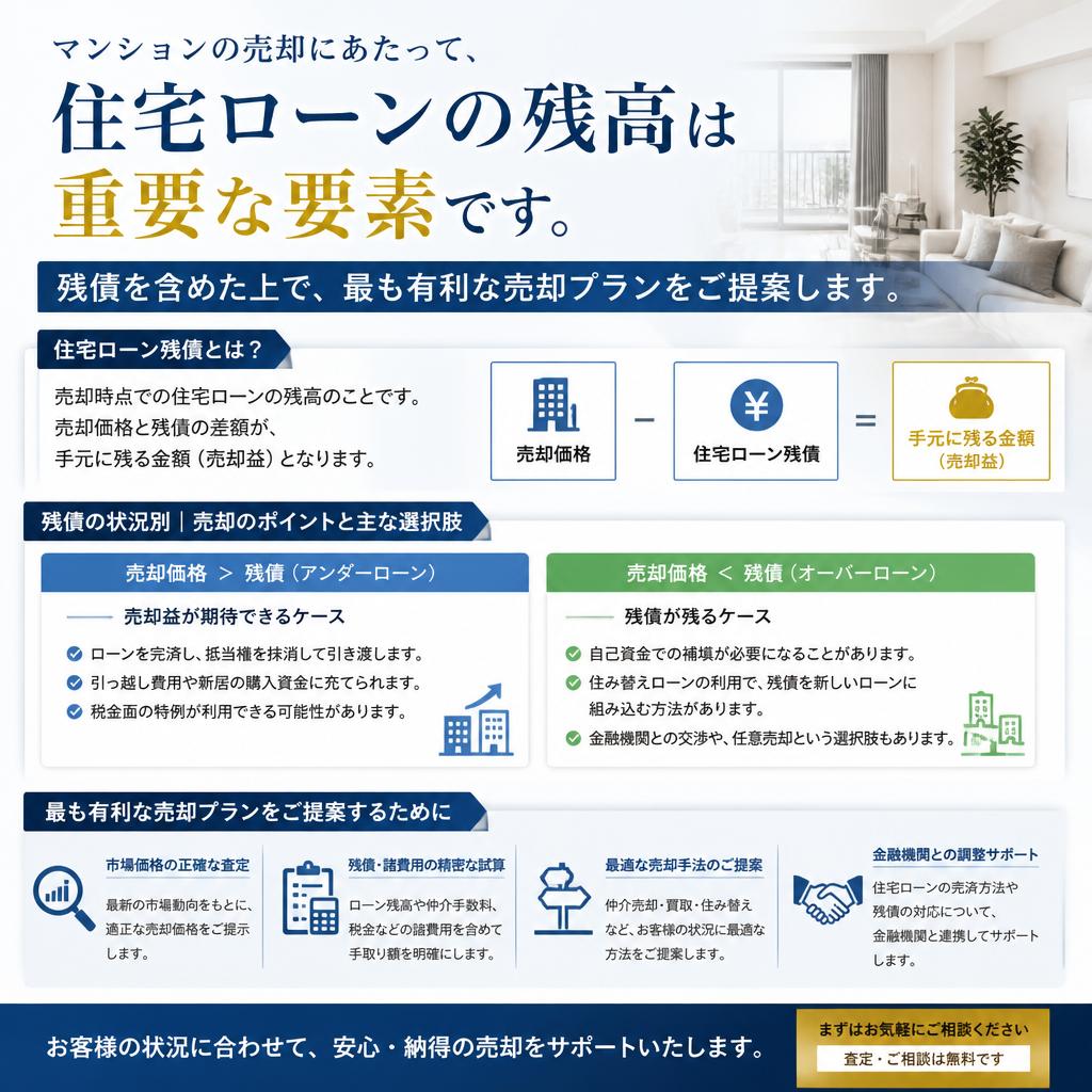 住宅ローンの残高と売却の関係
