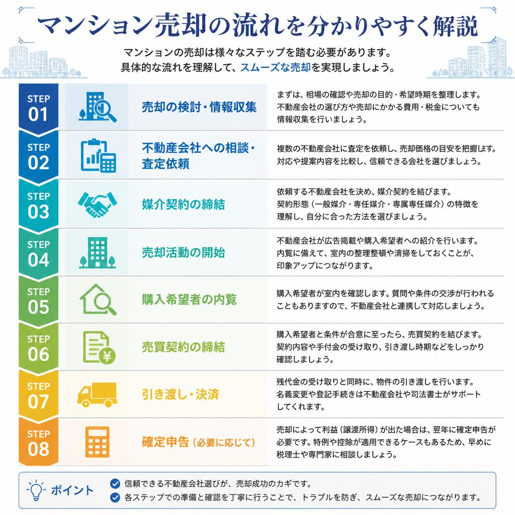 売却活動の流れとステップ