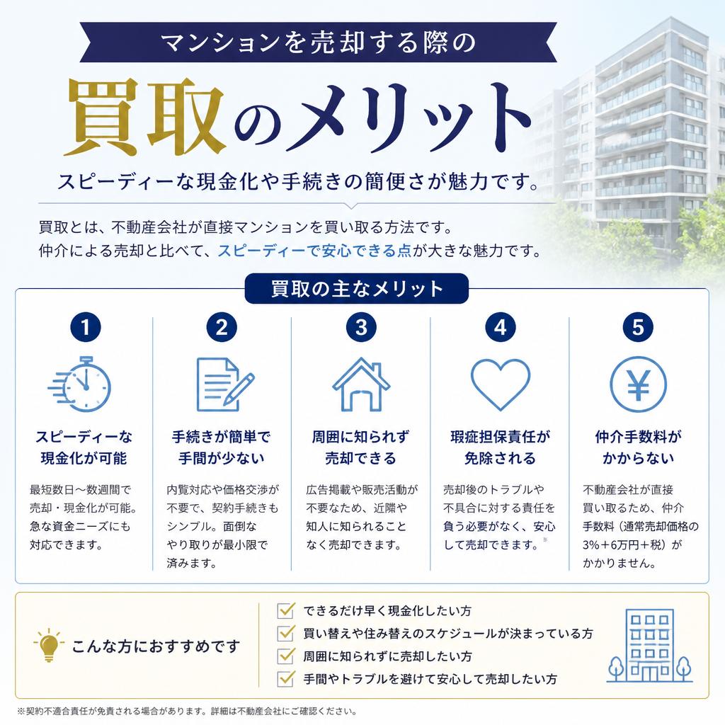 マンションの買取メリットとは？
