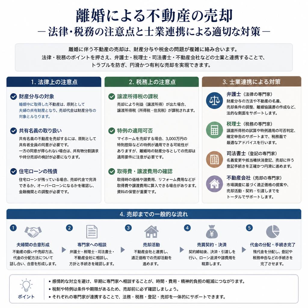 離婚時に注意すべき法律と税務