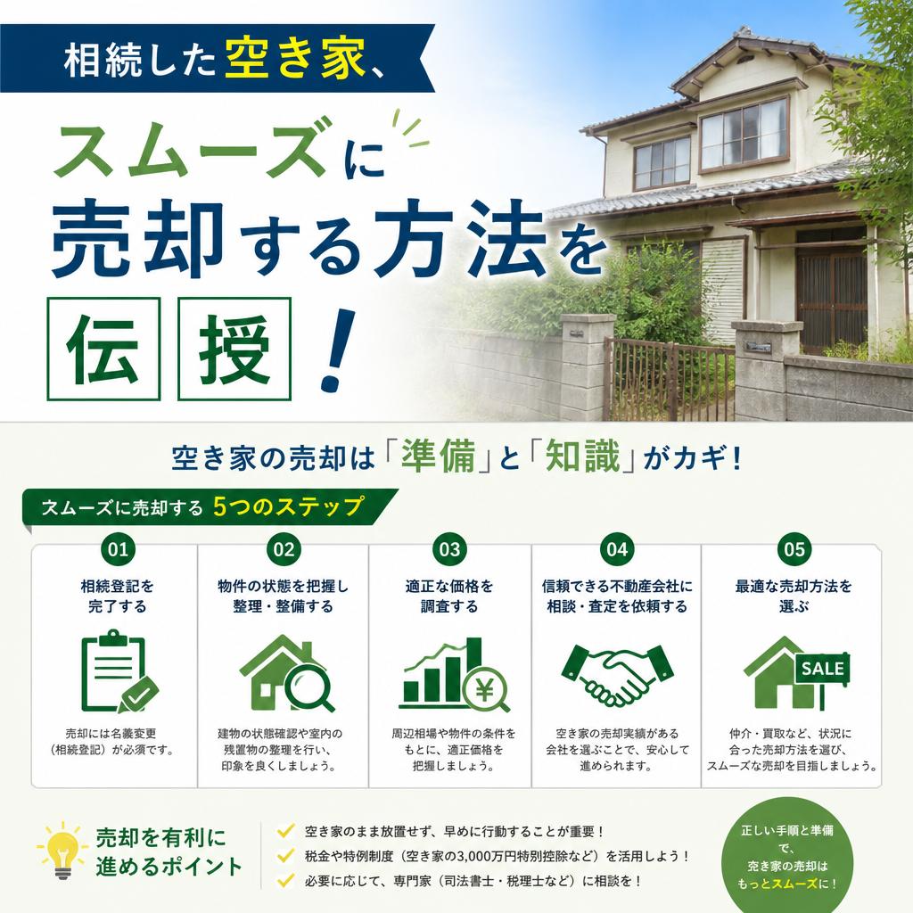 相続した空き家、スムーズに売却する方法を伝授！