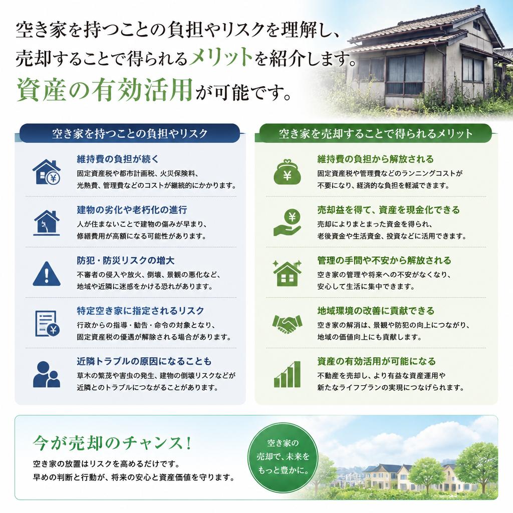 空き家を売却するメリット