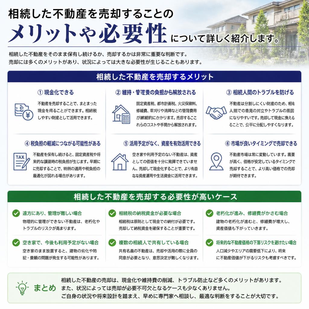 不動産売却のメリットとは？