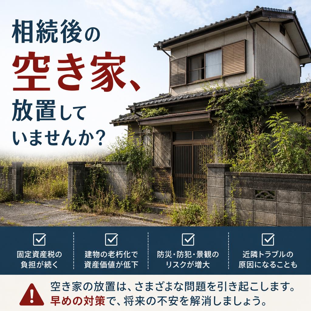 相続後の空き家、放置していませんか？