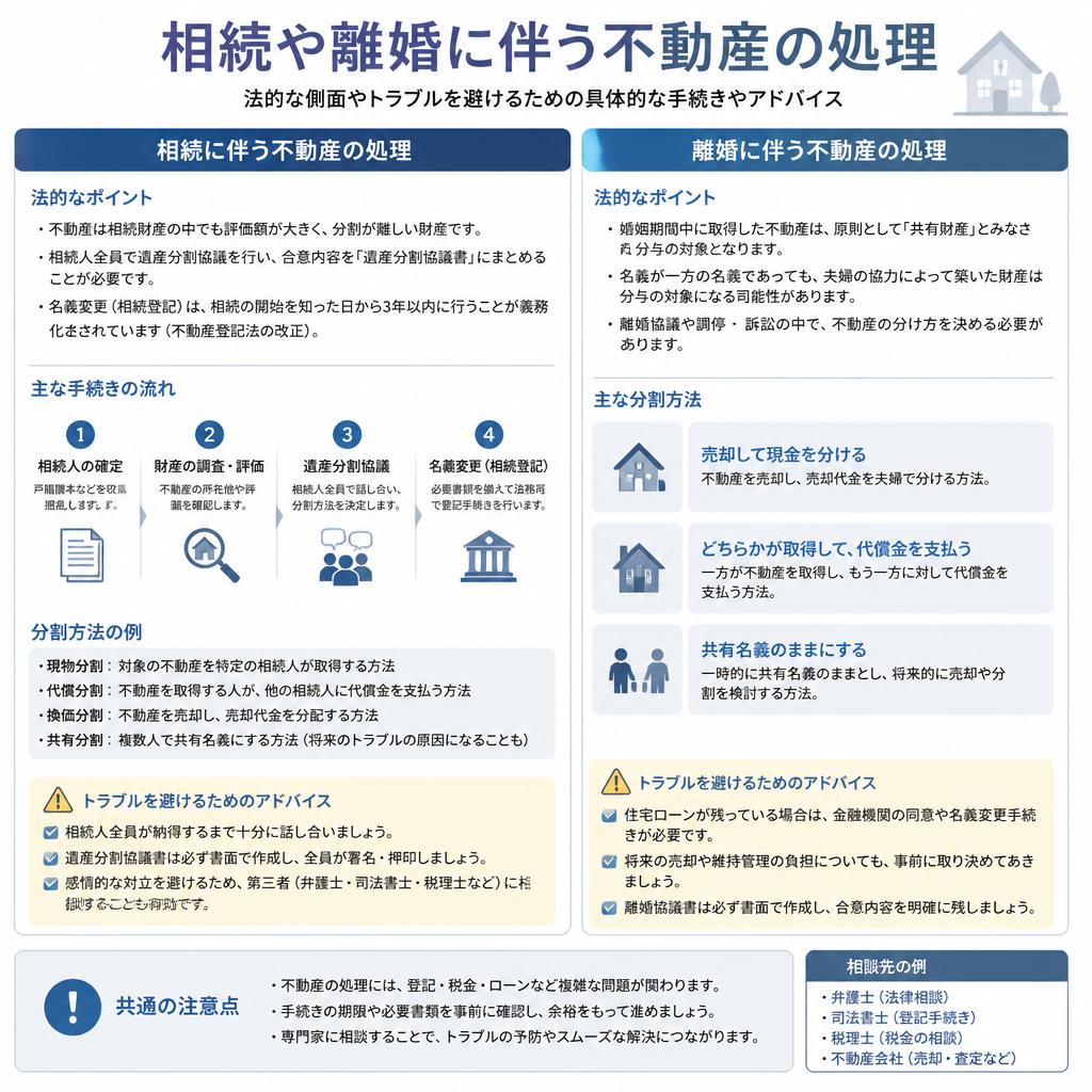 相続と離婚時の不動産処理
