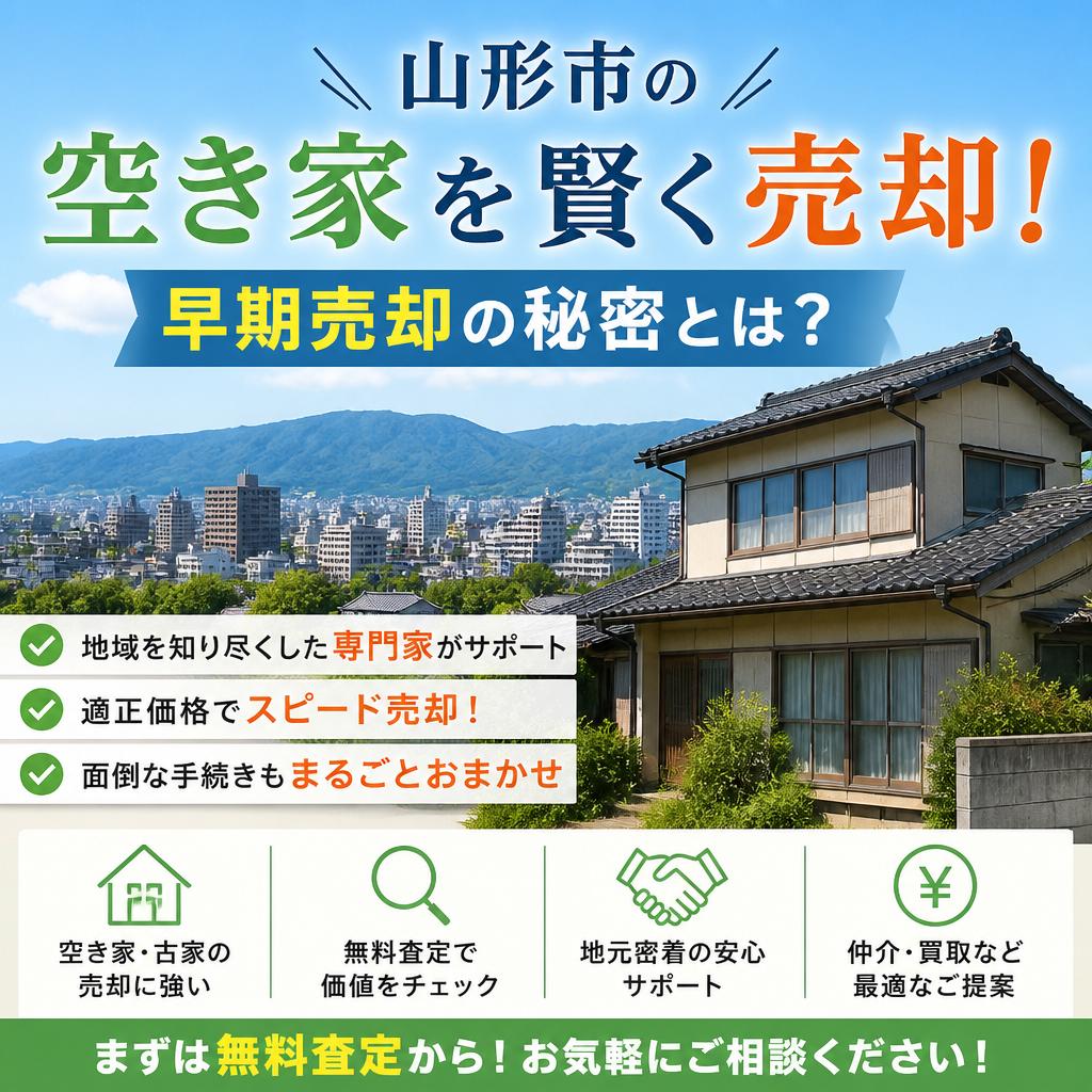 山形市の空き家を賢く売却！早期売却の秘密とは？