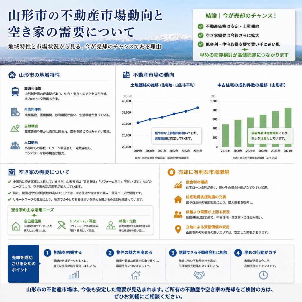 山形市での空き家売却の現状