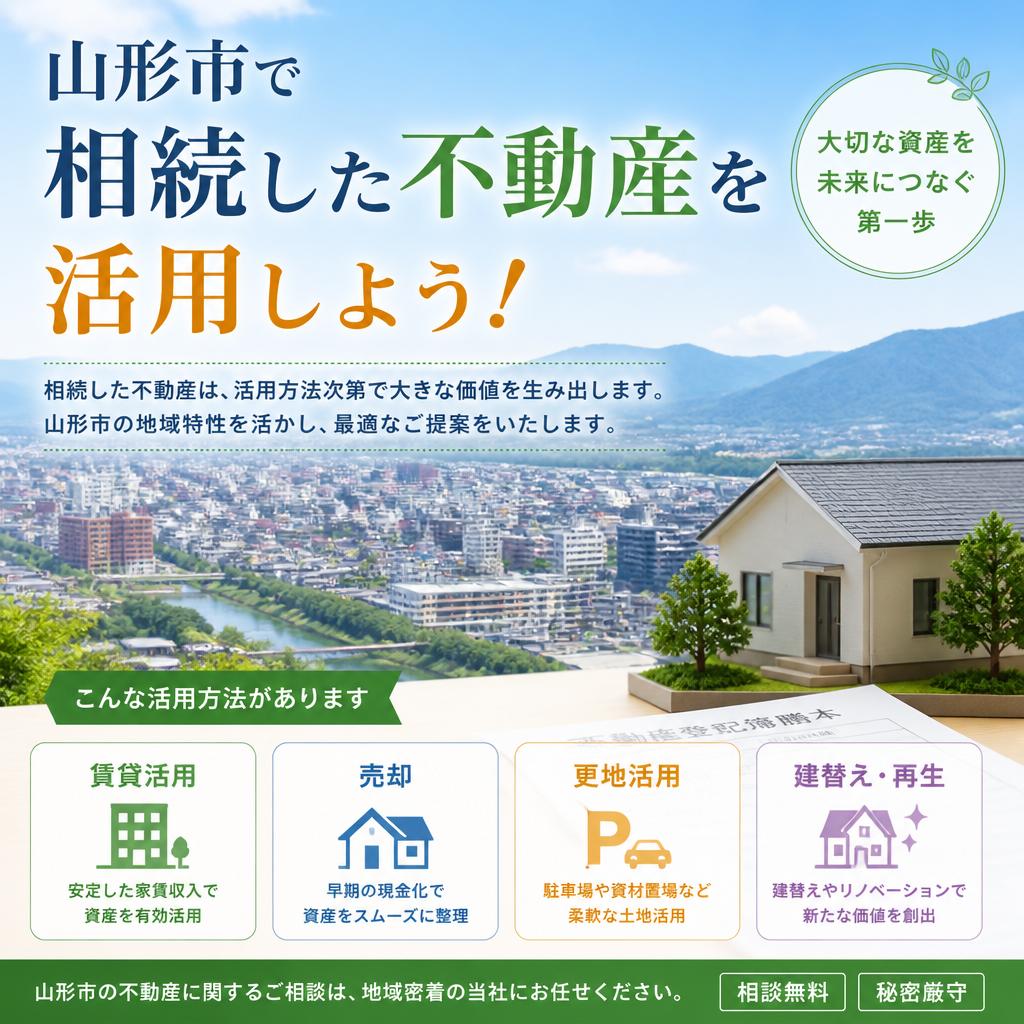 山形市で相続した不動産を活用しよう！