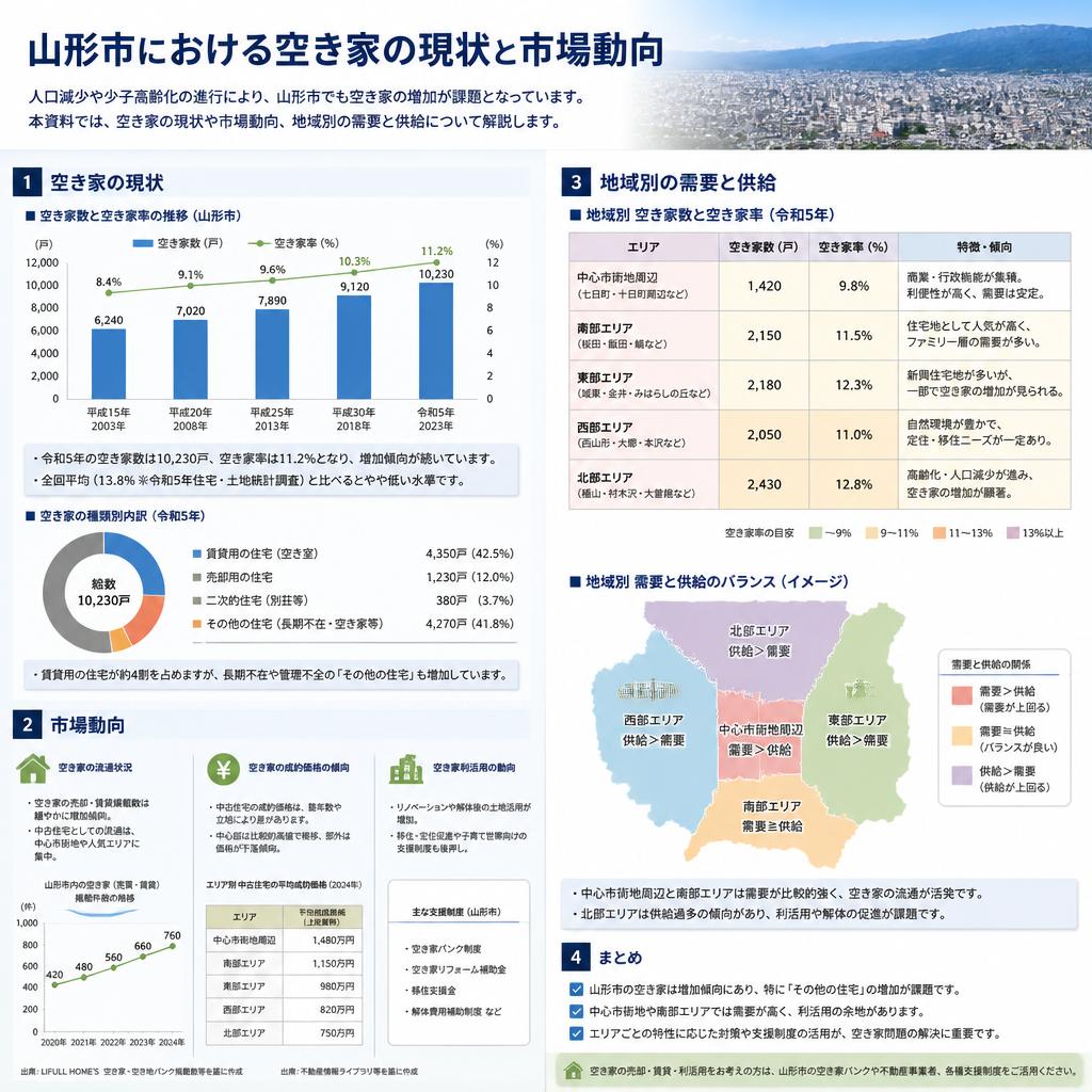 山形市の空き家市場について