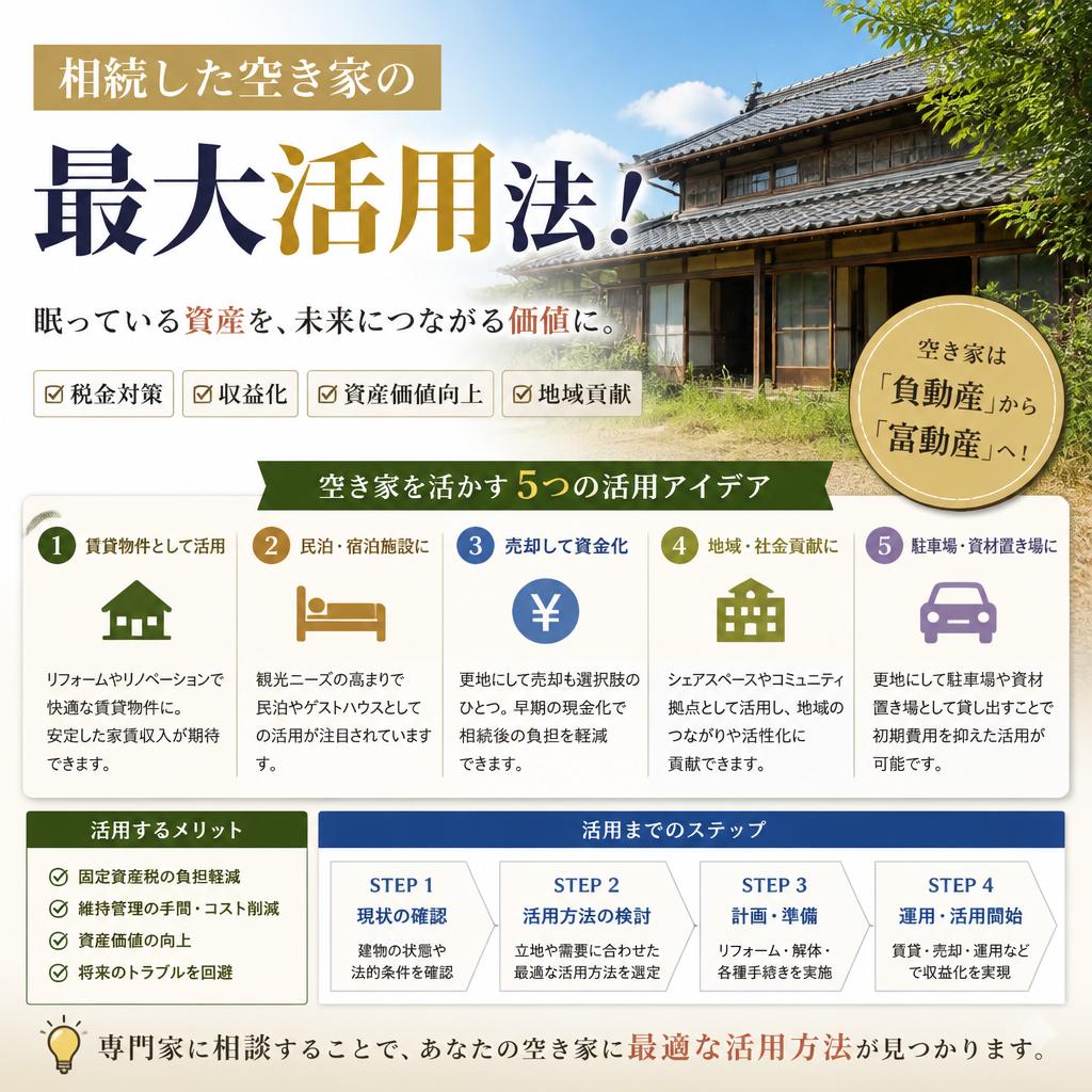 相続した空き家の最大活用法！